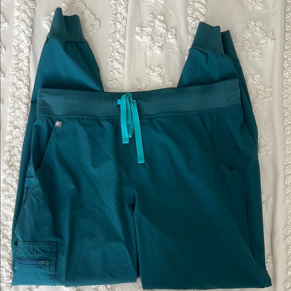 Figs Women’s Scrub Bottoms Caribbean Blue FIONlite Size M